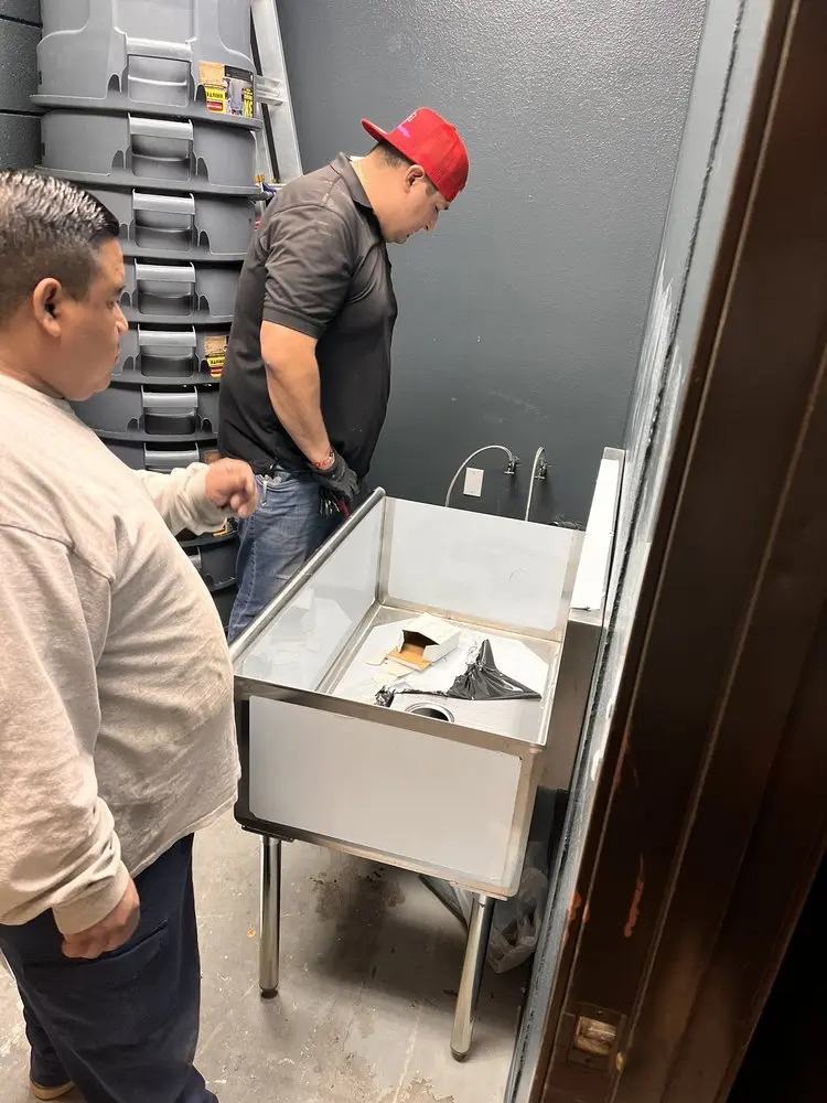 Commercial plumbing and sink installation in Marshall